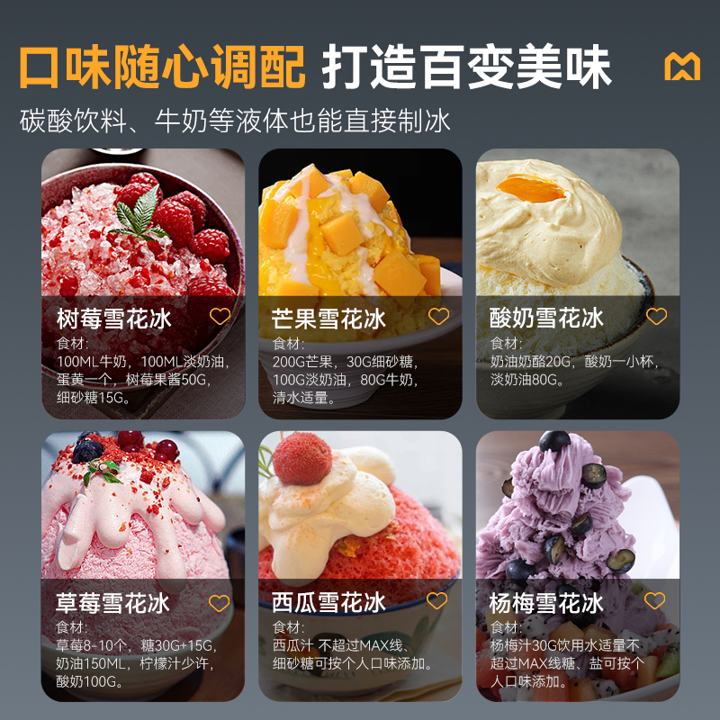 麥大廚豪華款商用風冷雪花機綿綿冰機180kg