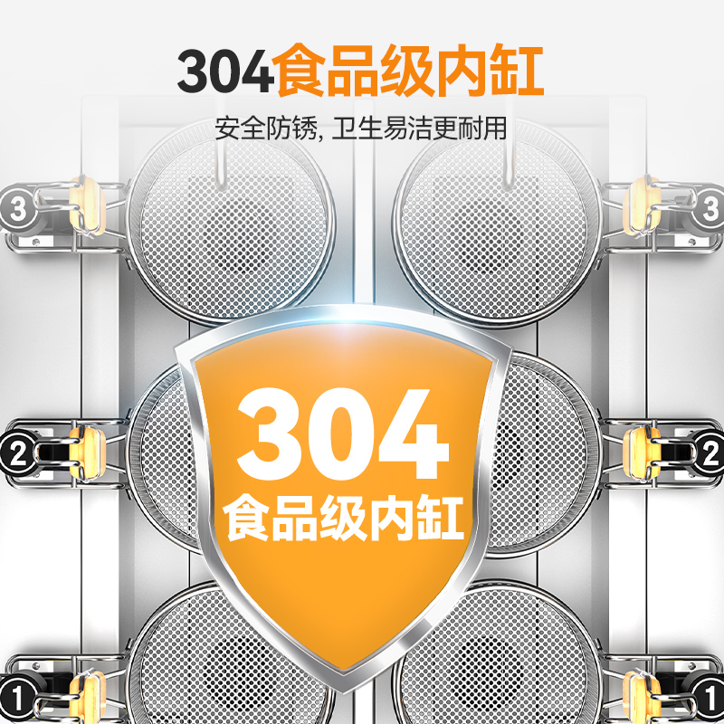 麥大廚單缸升級款電熱3頭14粉籬自動煮面爐商用